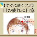 【すぐに効くツボ】目の疲れに目窓