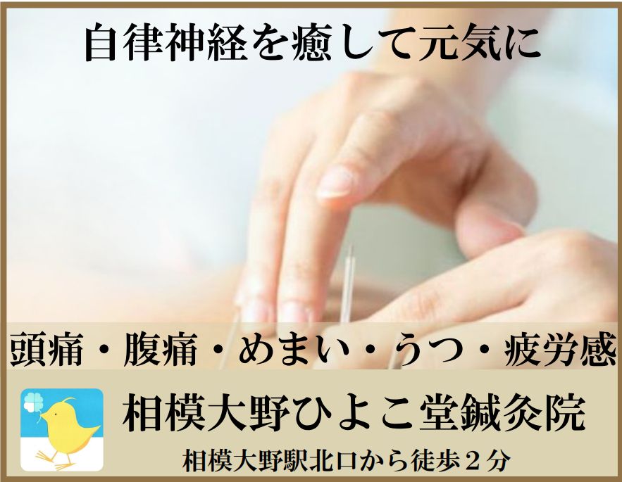 自律神経を癒して元気に。相模大野ひよこ堂鍼灸院