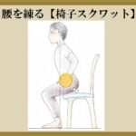 腰を練る【椅子スクワット】