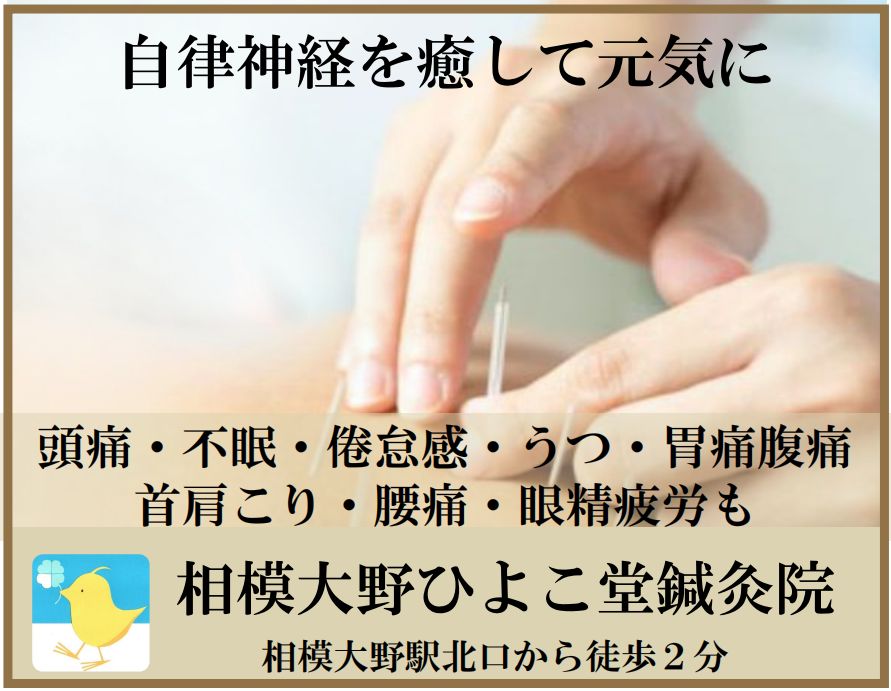 自律神経を癒して元気に・相模大野ひよこ堂鍼灸院