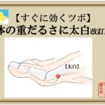 体の重だるさに効くツボ【太白】
